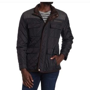 Cole Haan quilted jacket NWT  S with elbow patches